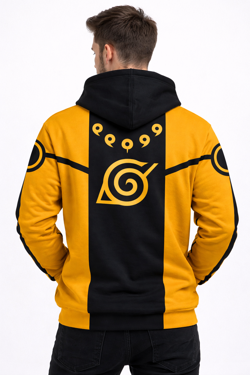 Naruto: Sage of Six Path Hoodie | Hoodie for Man Stylish | 300 GSM Rich Cotton Fleece Solid Oversized Fit Hooded Full Sleeve Oversized Hoodie