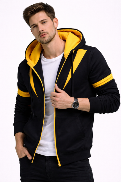 Men Slim Fit Zip-up Hoodie-#3 | Hoodie for Man Stylish | Rich Cotton Fleece Blend | urban streetwear