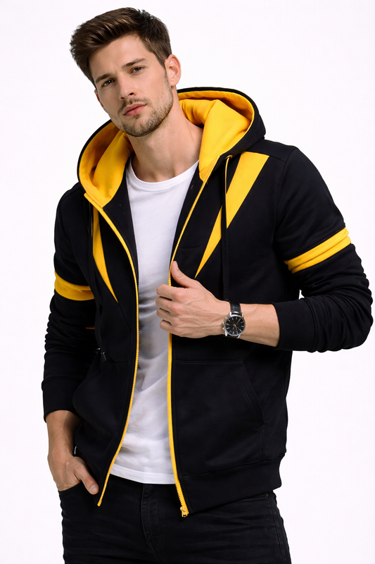Men Slim Fit Zip-up Hoodie-#3 | Hoodie for Man Stylish | Rich Cotton Fleece Blend | urban streetwear